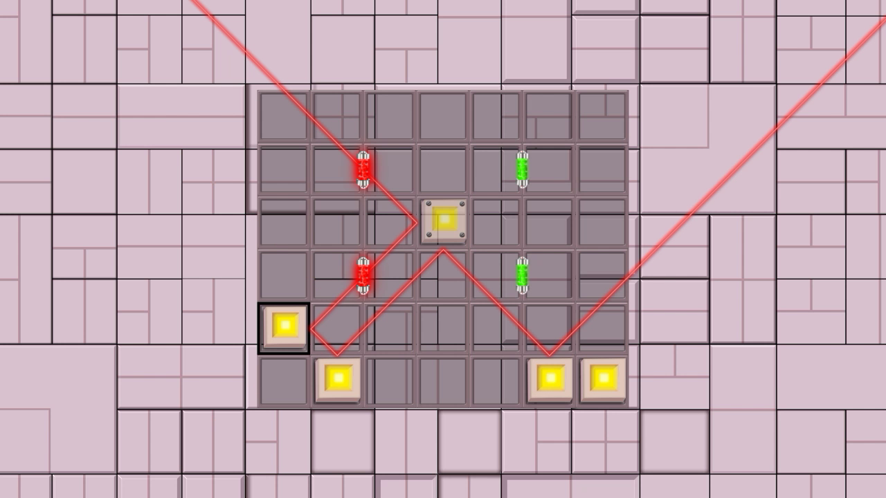 lasers and mirrors mini game
